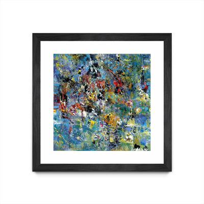 "Carpe Diem 2" Matted and Framed Black 30x30 Wall Art