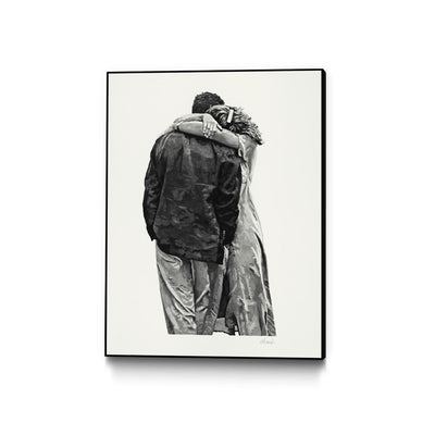 "Peter & Rebecca" Canvas Framed Black 18x24 Wall Art