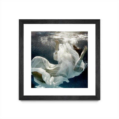 "Float 3" Matted and Framed Black 30x30 Wall Art