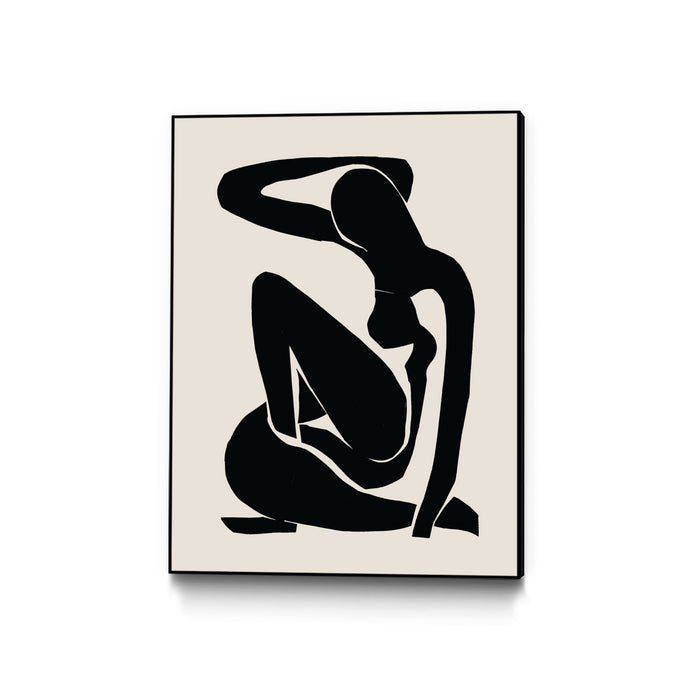 Œuvre d'art murale sur toile encadrée noire « Untitled » 30 x 40