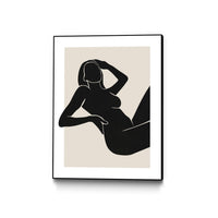 Œuvre d'art murale sur toile encadrée noire « Untitled » 30 x 40