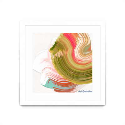 "Night On The Town" Matted and Framed White 30x30 Wall Art