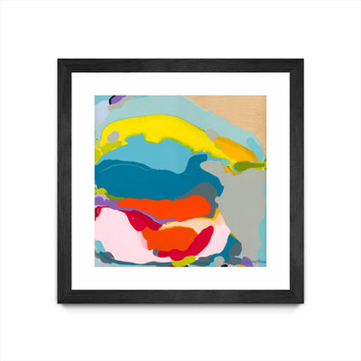 "Free Falling" Matted and Framed Black 36x36 Wall Art