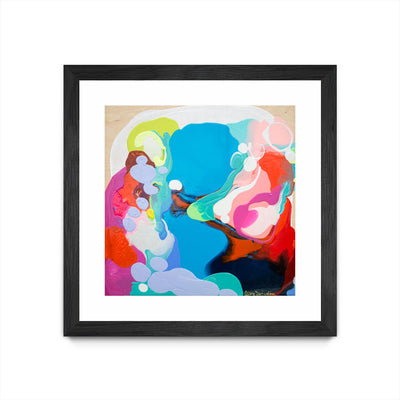 "Traveling Back In Time" Matted and Framed Black 36x36 Wall Art