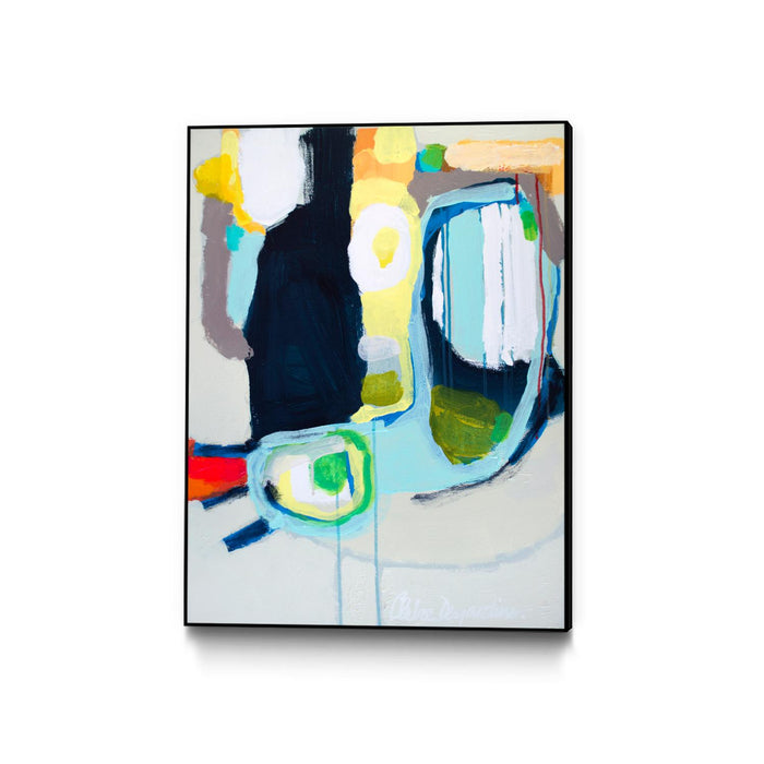 Œuvre d'art murale sur toile encadrée noire « Old Tricks » 24 x 32