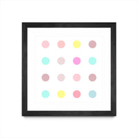 Œuvre d’art murale encadrée noire et mate « Pink Iv » 36 x 36