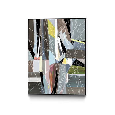 "Oceanrain" Canvas Framed Black 18x24 Wall Art