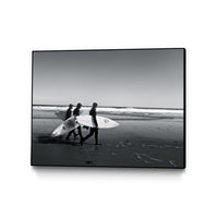 Œuvre d'art murale sur toile encadrée noire « Surfers Iii » 32 x 24