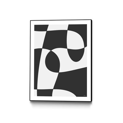 "Forms Of Art Iv" Canvas Framed Black 24x32 Wall Art