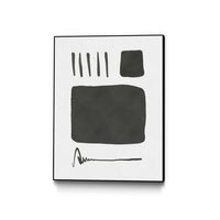 Œuvre d'art murale sur toile encadrée noire « Square Mind » 18 x 24