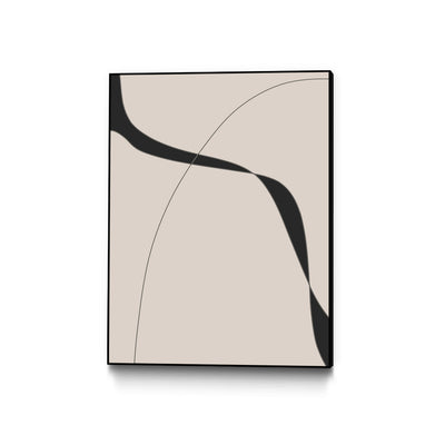 "Black Shapes Ii" Canvas Framed Black 24x32 Wall Art