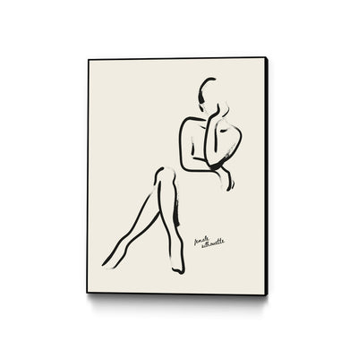 "Nude" Canvas Framed Black 30x40 Wall Art