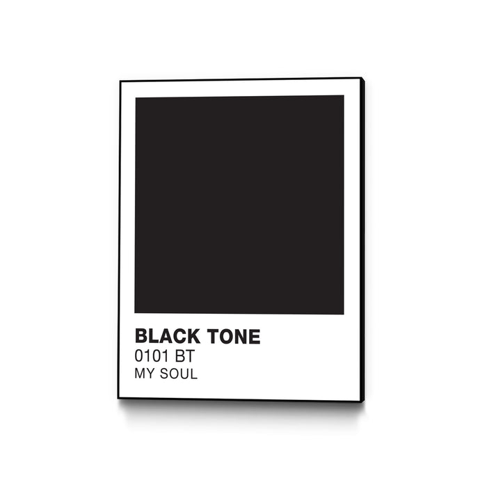 Œuvre d'art murale sur toile encadrée noire « Black Tone » 18 x 24