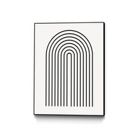 Œuvre d'art murale sur toile encadrée noire « Modern Rainbow » 24 x 32