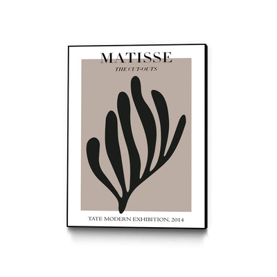 "Forme Grège" Canvas Framed Black 24x32 Wall Art