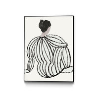 Œuvre d'art murale sur toile encadrée noire « Grey Reflection » 18 x 24