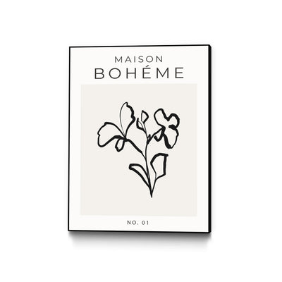 "Maison Bohème No.1" Canvas Framed Black 30x40 Wall Art
