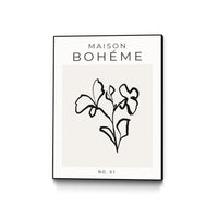 Œuvre d'art murale sur toile encadrée noire « Maison Bohème No.1 » 24 x 32