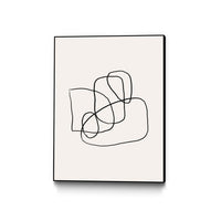 Œuvre d'art murale sur toile encadrée noire « Simple Lines » 30 x 40