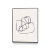 Œuvre d'art murale sur toile encadrée noire « Simple Lines » 24 x 32