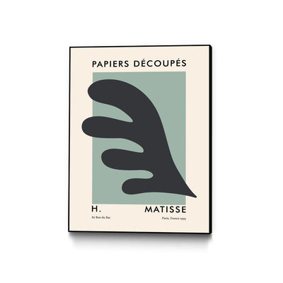 "Papiers Découpés Vi" Canvas Framed Black 18x24 Wall Art