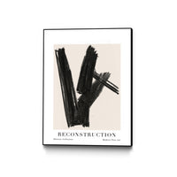 Œuvre d'art murale sur toile encadrée noire « Reconstruction » 18 x 24