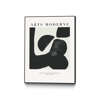 "Art Moderne " Canvas Framed Black 18x24 Wall Art