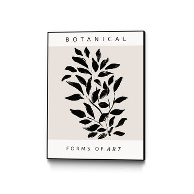 "Forms Of Art" Canvas Framed Black 24x32 Wall Art