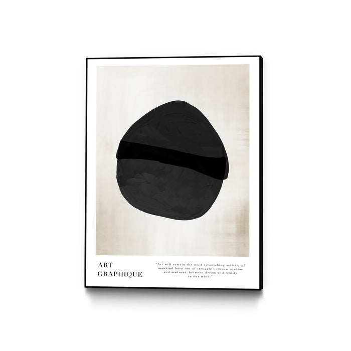 Œuvre d'art murale sur toile encadrée noire « Art Graphique » 24 x 32