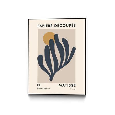 "Papiers Découpés I" Canvas Framed Black 30x40 Wall Art
