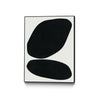 Œuvre d'art murale sur toile encadrée noire « Black Abstract Ii » 30 x 40