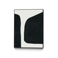 Œuvre d'art murale sur toile encadrée noire « Black Abstract » 30 x 40