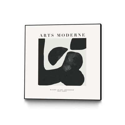 "Art Moderne" Canvas Framed Black 20x20 Wall Art