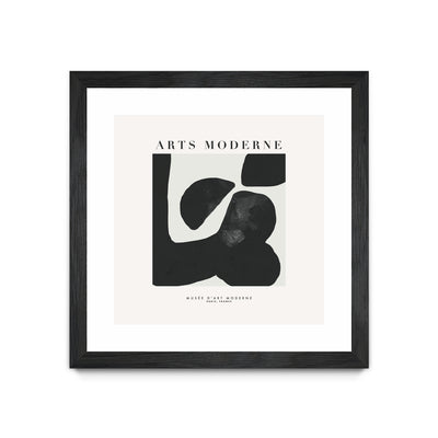 "Art Moderne" Matted and Framed Black 30x30 Wall Art