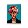 "Frida's Flowers" Canvas Framed Black 24x32 Wall Art