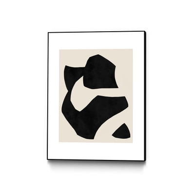 "Untilted" Canvas Framed Black 18x24 Wall Art