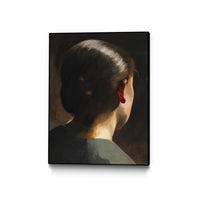 Œuvre d’art murale sur toile encadrée noire « Ines » 24 x 32