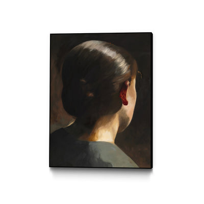 "Ines" Canvas Framed Black 18x24 Wall Art