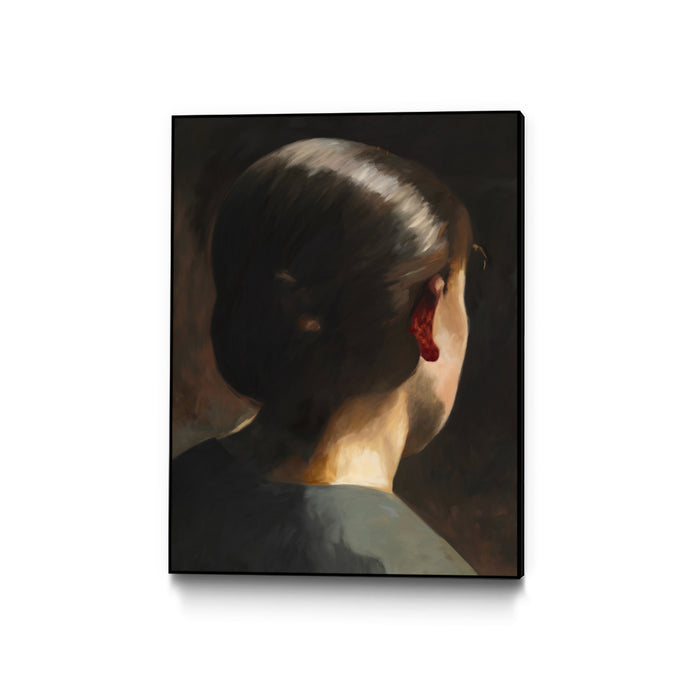 Œuvre d’art murale sur toile encadrée noire « Ines » 24 x 32