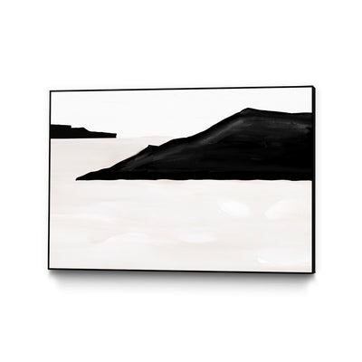 "Black Mountains" Canvas Framed Black 36x24 Wall Art