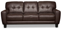  Sofa Curt en cuir véritable - brun 