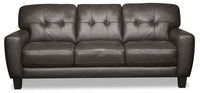  Sofa Curt en cuir véritable - gris 