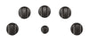 Boutons noir brossé pour surface de cuisson électrique 5 pièces Café - CXCE1HKPMBT