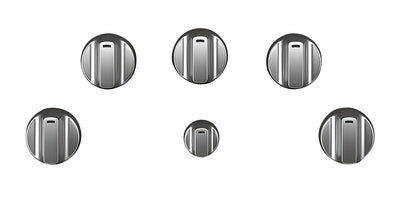 Café 5-Piece Electric Cooktop Stainless Steel Knobs - CXCE1HKPMSS - Accessory Kit in Brushed Stainless