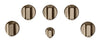 Boutons bronze brossé pour surface de cuisson à gaz 5 pièces Café - CXCG1K0PMBZ