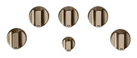 Boutons bronze brossé pour surface de cuisson à gaz 5 pièces Café - CXCG1K0PMBZ