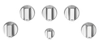 Boutons acier inoxydable brossé pour surface de cuisson à gaz 5 pièces Café - CXCG1K0PMSS