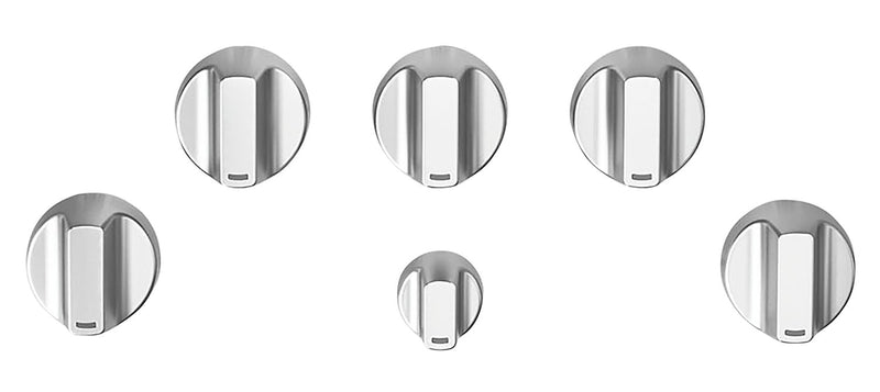Boutons acier inoxydable brossé pour surface de cuisson à gaz 5 pièces Café - CXCG1K0PMSS