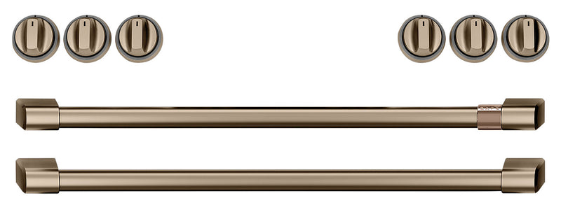 Ensemble de poignées et de boutons bronze brossé pour cuisinière électrique Café - CXFCEHKPMBZ