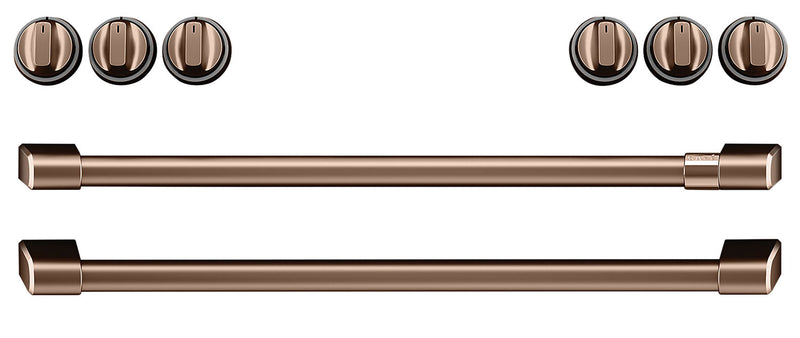 Café Electric Range Brushed Copper Knobs and Handles Set - CXFCEHKPMCU - Accessory Kit in Brushed Copper